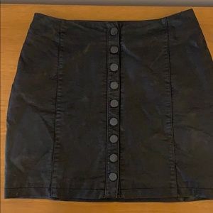 Free People Leather Button Skirt (size 6)